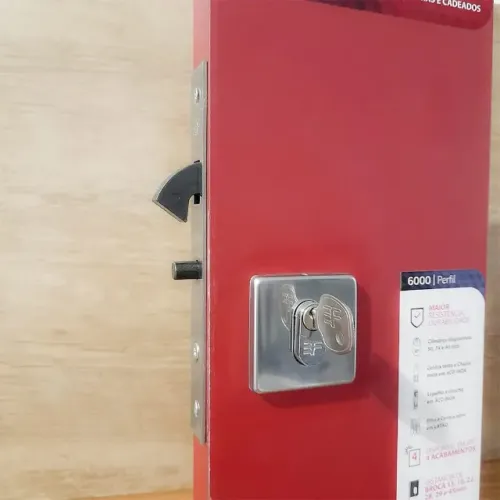 Fechadura Bico de Papagaio em Promoção - Roseta Quadrada inox para Portas de Correr