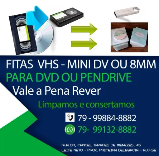 Fita de Video Cassete e DVD