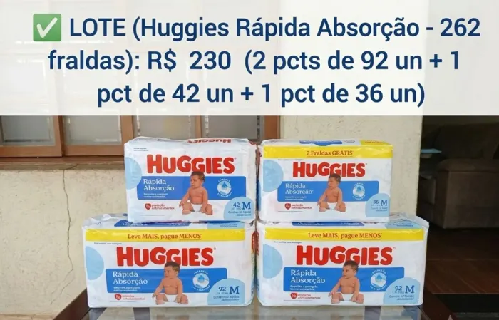 Lote Fraldas M