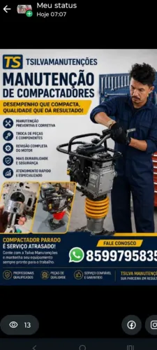 Manutenção corretiva e preventiva de equipamentos da construção civil e jardinagem 