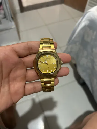 Relógio Nibosi 1985 Gold - Completo com Acessórios