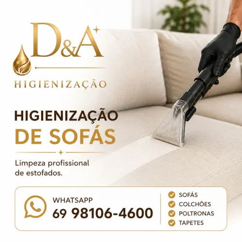 Limpeza de sofás.