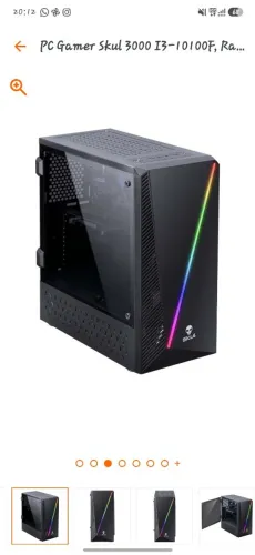 PC Gamer Skul 3000 I3-10100F Radeon RX 550. RAM 16GB DDR4 (DUAL) SSD 240GB 500W PFC ATIVO
