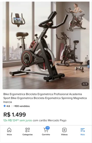 Bike Ergometrica Magnetica Inercia