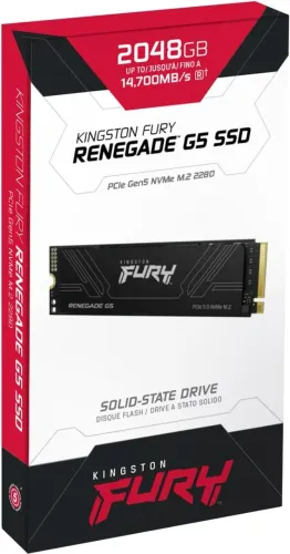 SSD 2TB NVMe PCIe 5.0 M.2 2280 14800MB/s Kingston Fury Renegade G5 [LACRADO NOVO ORIGINAL]