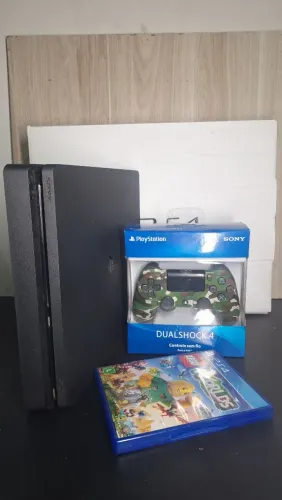 PS4 Slim semi novo+ jogos + controle novo + garantia