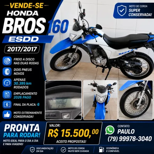 HONDA BROS 160 ESDD 2017/2017 - SUPER CONSERVADA!