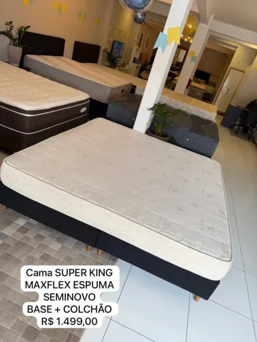 Cama King Size MAXFLEX ESPUMA SEMINOVO TOP - ENTREGAMOS