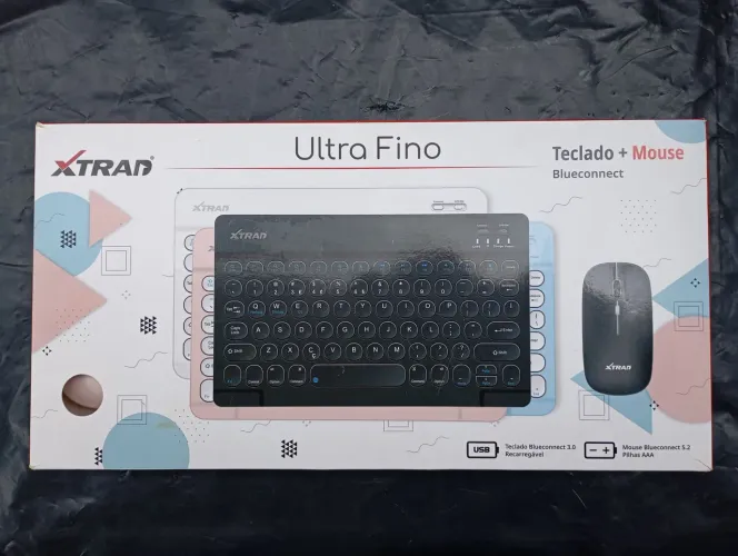 Teclado ultra fino recarregável USB cor (rosa) teclado pega com receptor Bluetooth