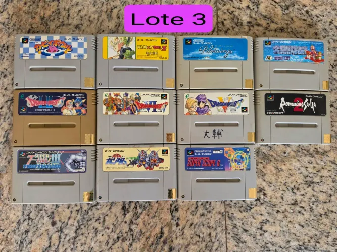 Jogos super famicom lote 3