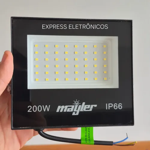REFLETOR 200W A PROVA DE ÁGUA LUZ BRANCA RESISTENTE NOVO