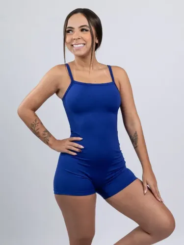 Macaquinho Alça fina Slim Fitness Academia Feminino