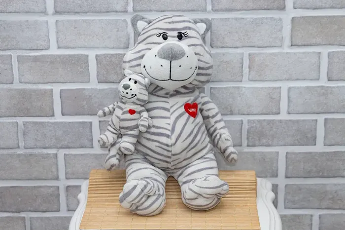 Kit Pelúcia Nestlé Mãe E Filho Tigre