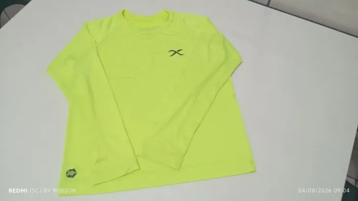 Camisa infantil térmica proteção solar tamanho 12
