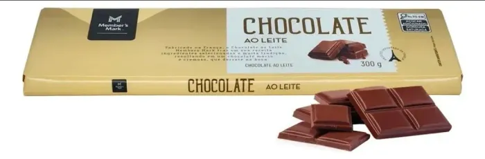 Barra De Chocolate Ao Leite Francês Member's Mark 300g lyndt milka