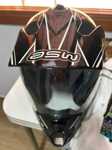 Capacete ASW Motard Trilha Preto com Viseira