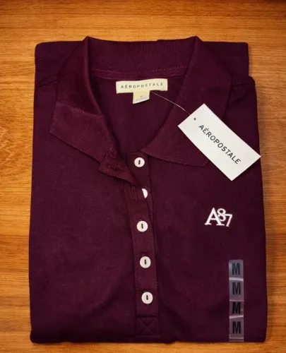 Camisa Polo Aeropostale Feminina Original - Importada dos EUA Cor:Vinho TAM:M