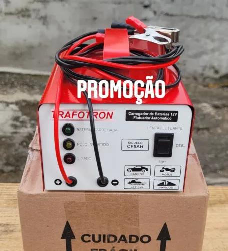 ( Carro-Moto-Caminhão ) Carregador de bateria automotivo CF-5ah Carrega-Rápida <br>