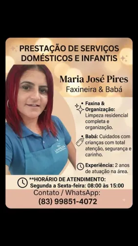 Babá e faxineira (diarista)