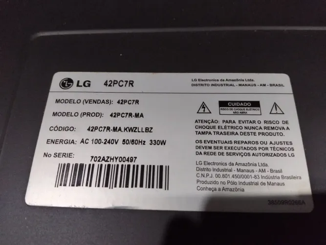 TV LG 42 POL COM DEFEITO