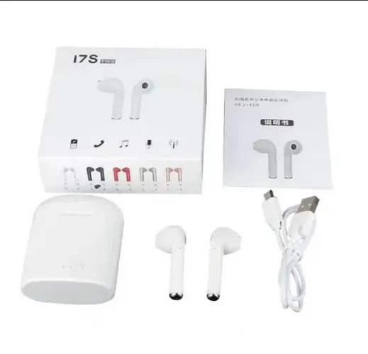 fone sem fio i7s tws bluetooth 5.0 com microfone branco