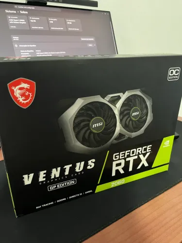 Placa de vídeo RTX MSI 2060 OC EDITION de 6GB