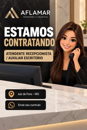 Atendente, recepcionista / auxiliar escritório 