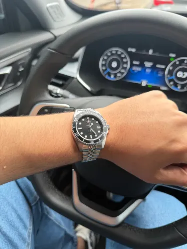 Orient Submariner Automático 39mm + Pulseira Jubilee + Borracha | Impecável