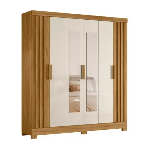 Guarda roupa de 6 portas em MDF com excelente espaço interno bem distribuído