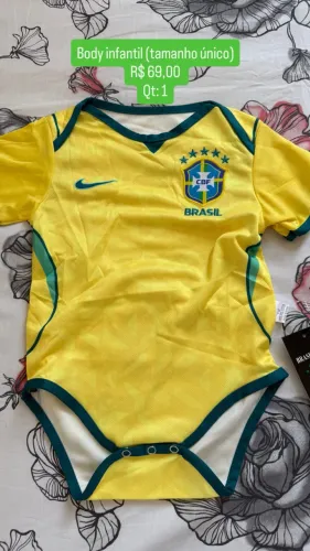 Camisas Seleção do Brasil - Kit infantil e Body infantil - CONFERIR DESCRIÇÃO