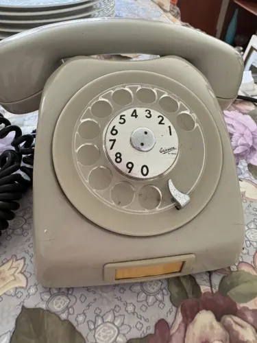 elefone Antigo Ericsson do Brasil Disco Rotativo Cinza - Vintage Decoração