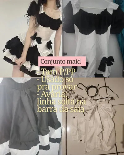 Vestido Maid Cosplay
