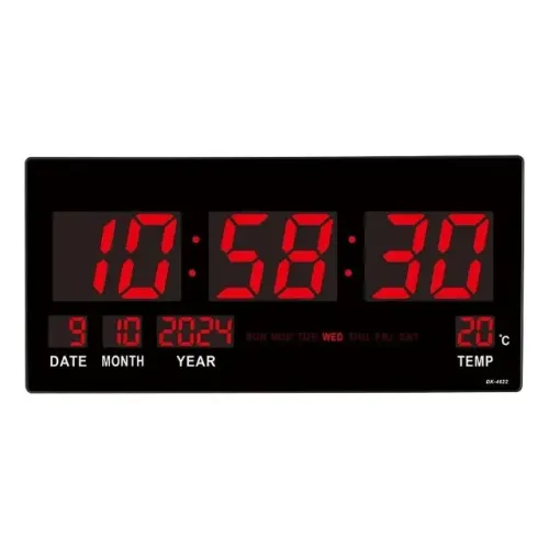 Relógio De Parede Led Digital Grande 45.5cm Termômetro Data Novo Loja Coimbra Computadores