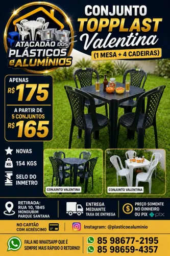 Conjunto de mesa de plástico