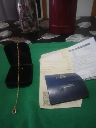 Cordão e pingente ouro 18