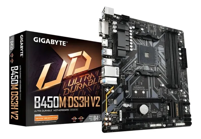 Placa-mãe Gigabyte B450M DS3H V2 com DEFEITO