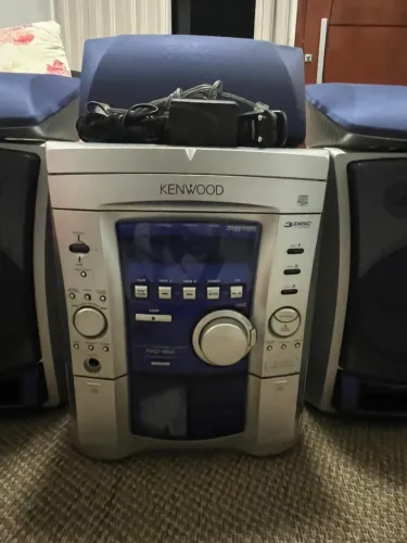 Mini System Kenwood 3 CDs - Som Potente + Caixas Originais 