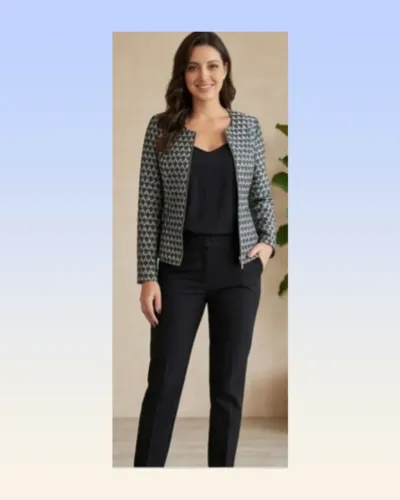 Blazer/Casaqueto Fino, com Fios Dourados, Tam.M