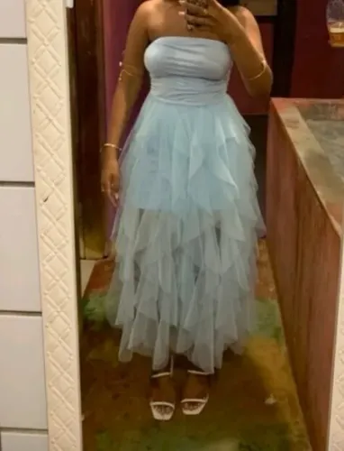 Vestido Azul-bebê (P) (NOVO) - SHEIN