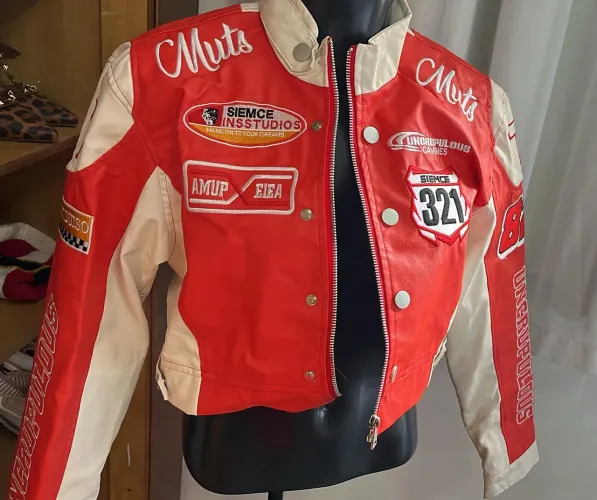 Jaqueta motoqueiro courino