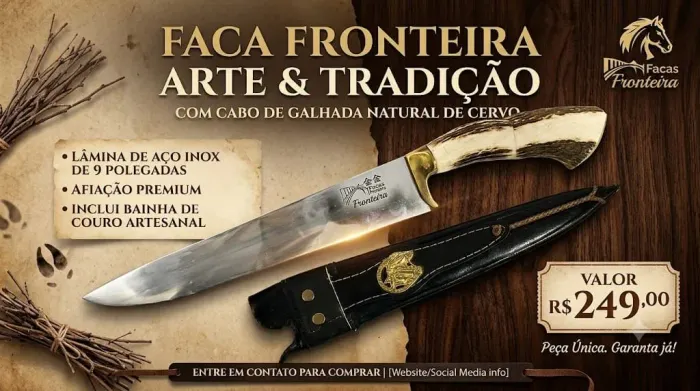 Facas artesanais colecionáveis