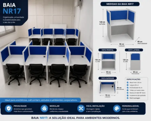 Baia NR17 - mais foco, menos distração