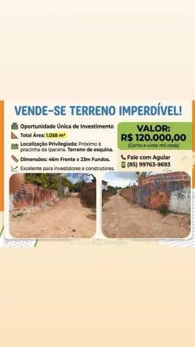 Vende terreno em iparana