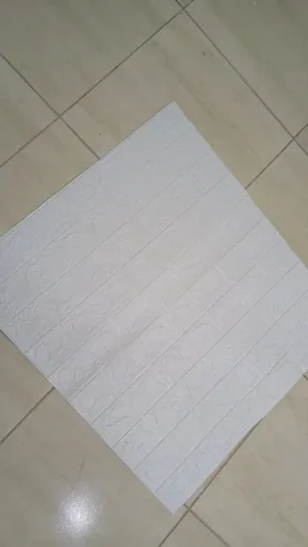 Placa 3D Autoadesiva Branca - Revestimento de Parede