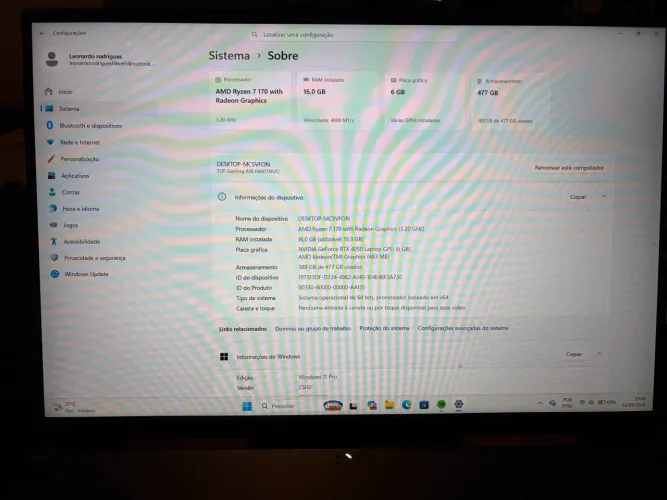 Asus tuf gaming a16 