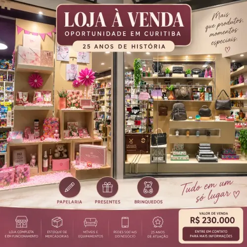 Loja de Papelaria Presentes e Brinquedos em Curitiba