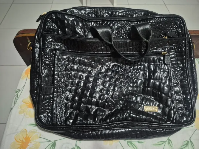Bolsa feminina de couro para notebook 