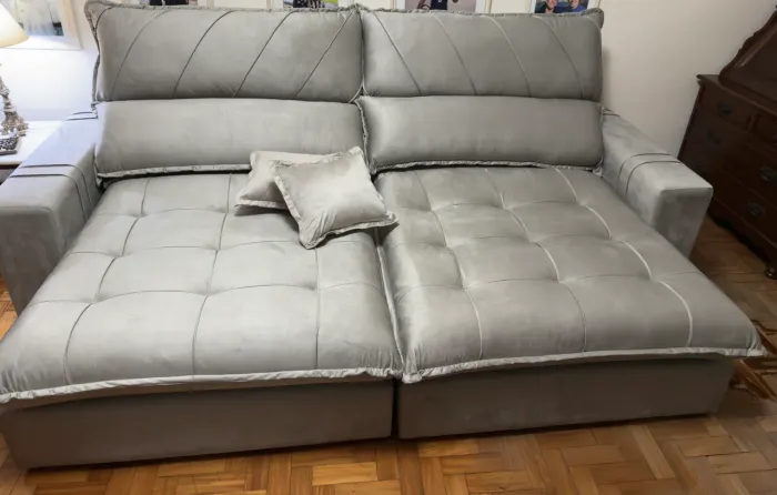 Sofá, 10 dias uso, suede capuccino 