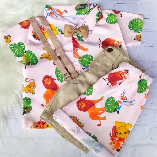 Roupa temática Rei Leão - 1 ano 