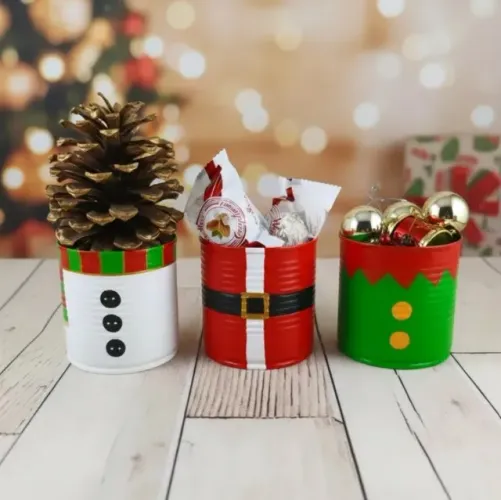 Trio de latas natalinas